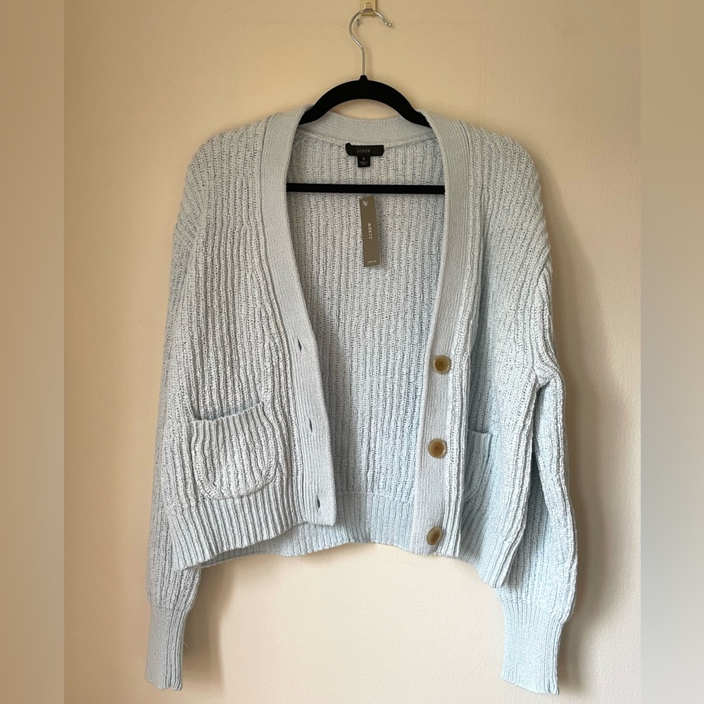 J. Crew Patch Pocket Beach Cardigan NWT
